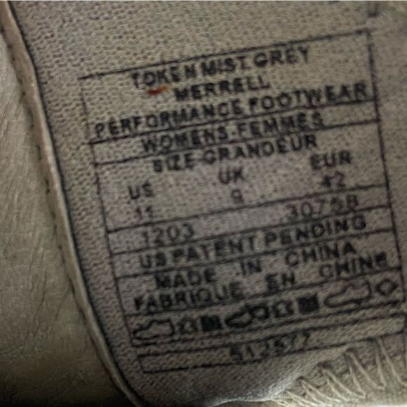 Merrell Women’s Terran Cush 3 Post Sandals Cushioned Sole Gray Nubuck Size 11 - Picture 4 of 12